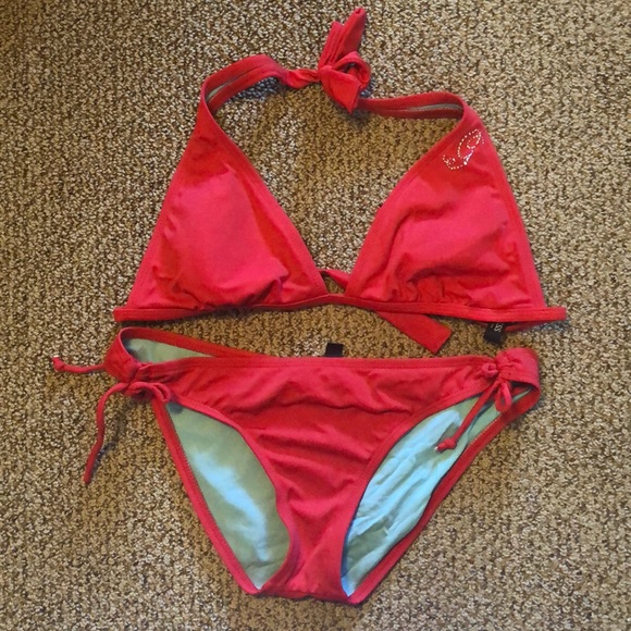 womens red bikini top